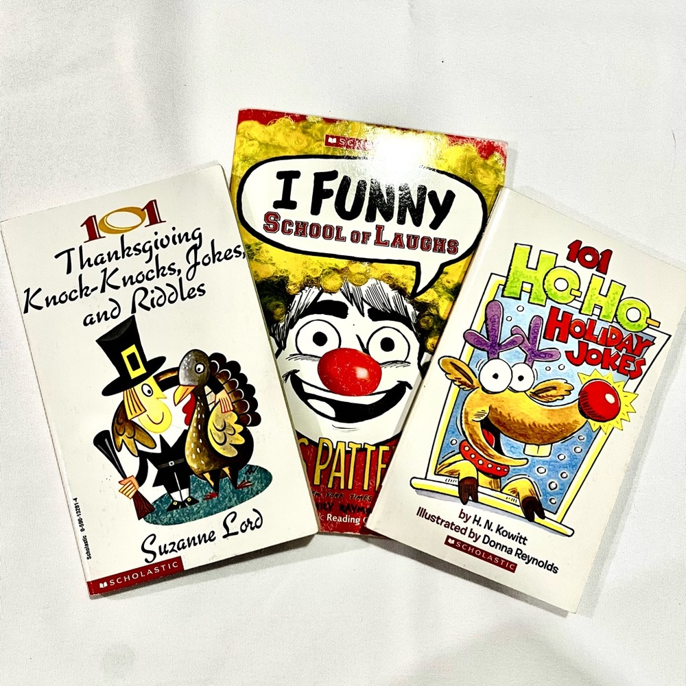 I Funny School of Laughs + Holiday & Thanksgiving Joke Books for Kids